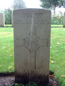 Private Albert Edward Wills. 18003.