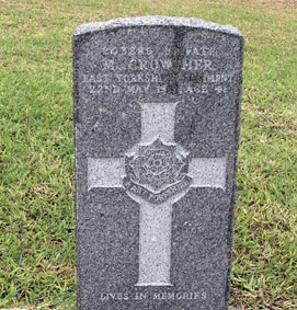 Private Crowther's Headstone, - Somerset Military Burial Ground, Bermuda