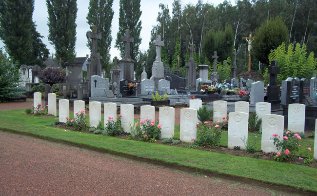 A Corner of the Bois-Grennier Communal Cemetery