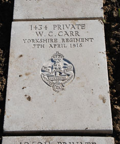 Private William C Carr. 1434. 