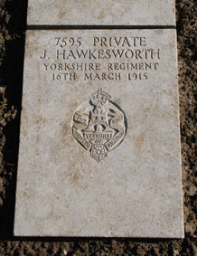 Private John Hawkesworth, 7595.