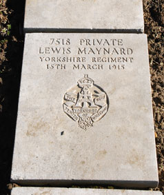 Private Lewis Maynard. 7518. 