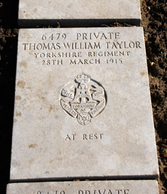 Private Thomas William Taylor. 6479. 