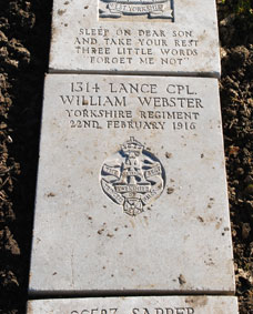 L/Cpl William Webster, 1314. 