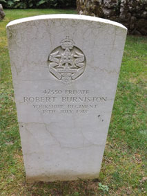 Private Robert Burniston. 42550. 