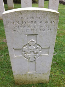 Private John Joseph Duncan. 11607.