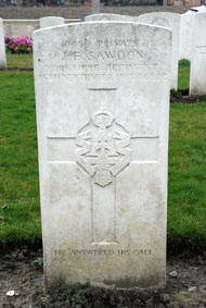 Private Joseph Edward Sawdon, 9680. 