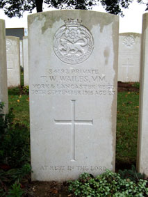 Private Thomas William Wailes, MM, 34192.