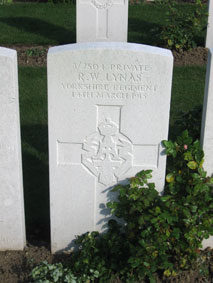 Private Robert William Lynas. 3/7504. 