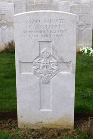 Private George Stephen Gilbert, 23299. 