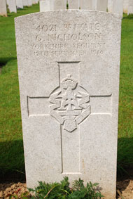 Private George Nicholson, 4021. 