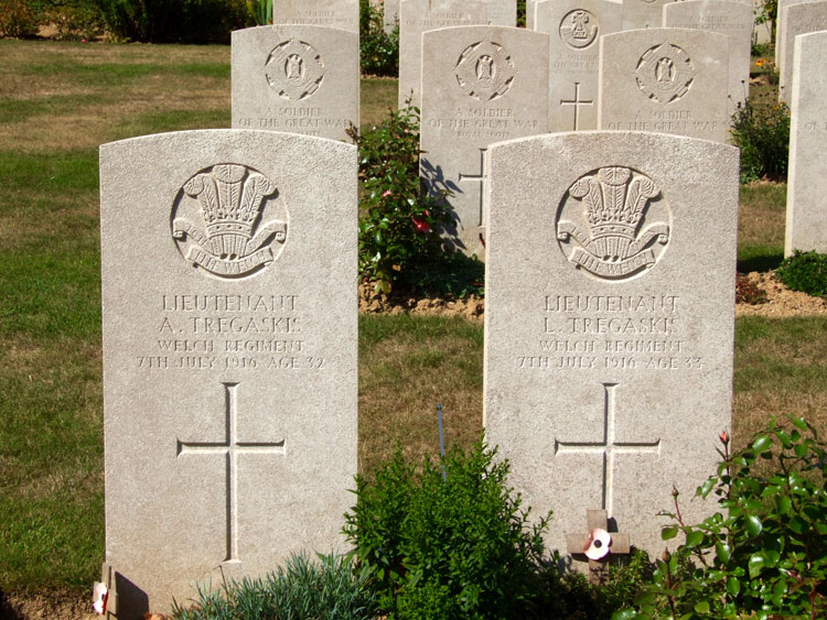 The Headstones of Two Brothers, Both Killed on the Same Day