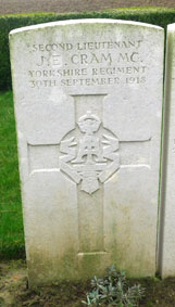 2nd Lieutenant John Edwin Cram, MC. 