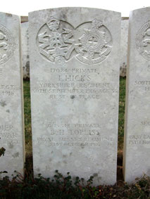 Private Isaac Hicks, 17084. 