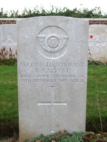 2nd Lieutenant Francis Calvert. 