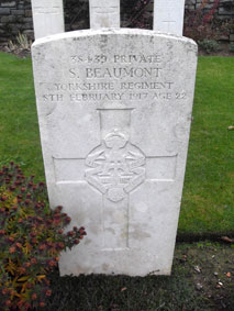 Private Samuel Beaumont. 38439.