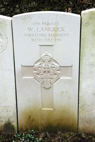 Private William Langrick. 1736. 