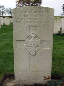 Private Gordon Richardson. 201270. 