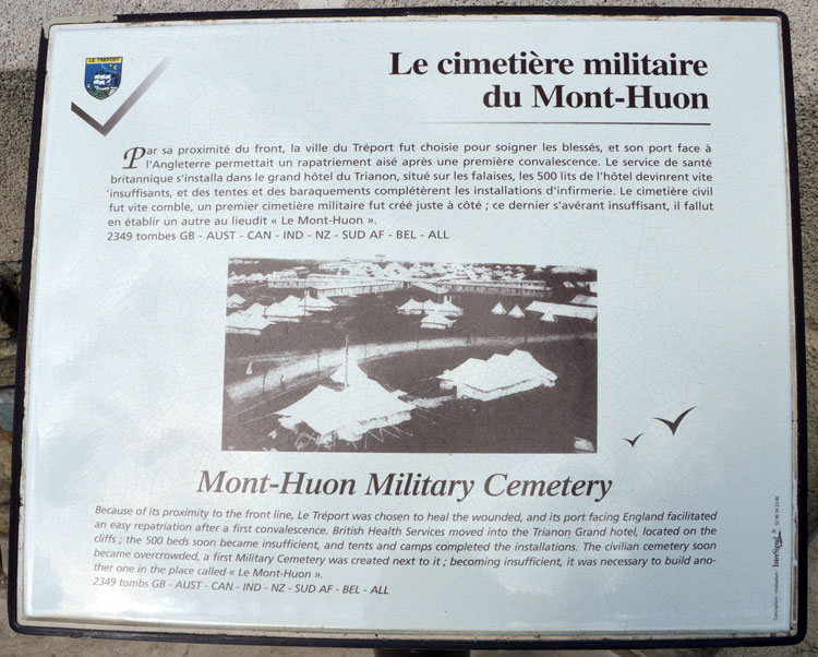 An Information Board for the Mont Huon Military Cemetery