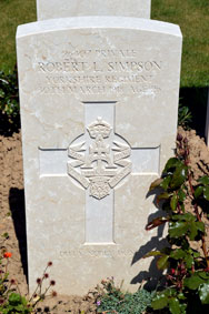 Private Robert Leonard Simpson. 26407. 