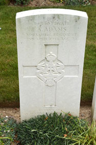 Private Aubrey Adams, 24340. 