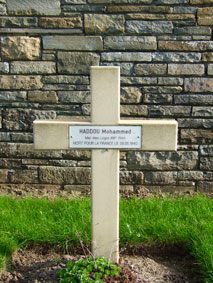 The grave of a French African soldier, died 28 May 1940.