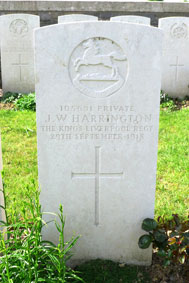 Private John William Harrington. 105691. 