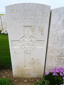 Lance Corporal Joseph Francis, 18316.
