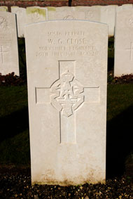 Private Wilfred George Close. 30586. 