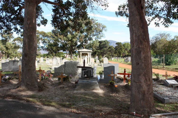 A View of Cape Town (Plumstead) Cemetery, South Africa.