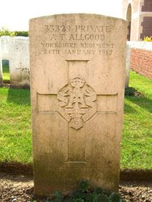 Private Alexander Thomas Allgood. 33329.