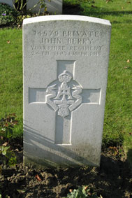 Private John Berry. 14579.
