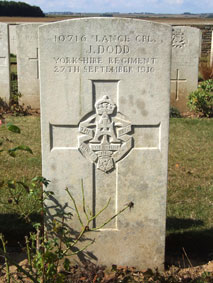 Lance Corporal James Dodd, 10716.