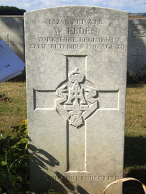 Private William Ebden. 18250. 