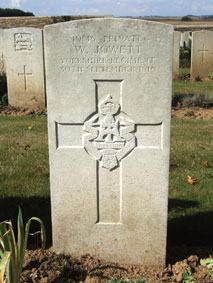 Private William Jowett. 10516. 