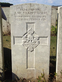 Private John Walker Stainthorpe, 8674. 