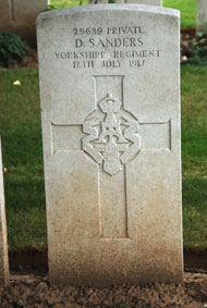 Private David Sanders. 29689.