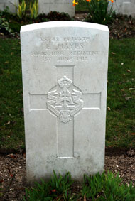 Private Edward Hayes, 35748. 