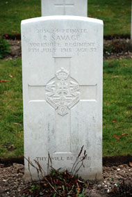 Private Robert Savage. 203674. 