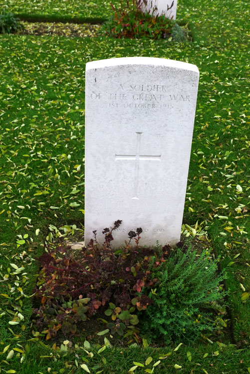 The Grave of an Unknown British Soldier, dated 1 October 1915