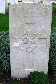 Lance Corporal Peter Davidson. 17400.