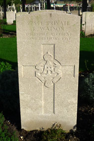 Private Robert Watson, 22834.