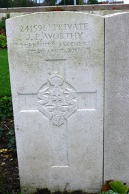 Private James Ernest Worthy. 241596. 