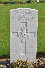 Private Thomas Morrison. 13209.