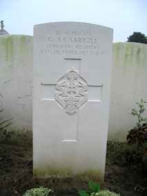 Private George James Carrigill. 20760.