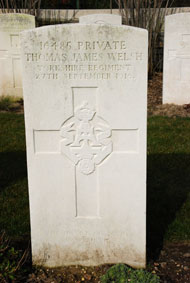 Private Thomas James Welsh. 16485. 