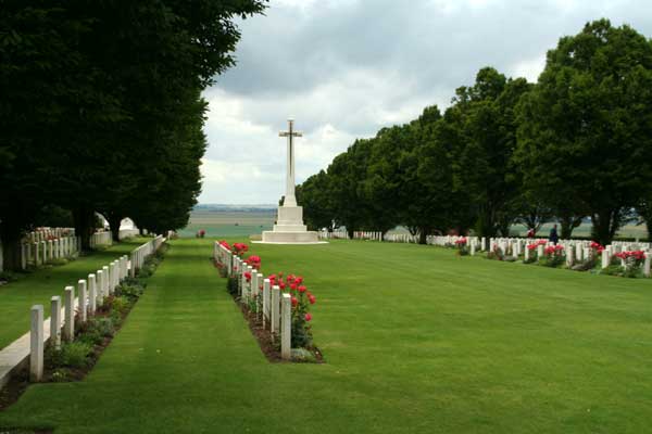 Looking North towards the Cross of Remembrance