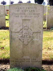 Private Harry Cutler, 42310. 