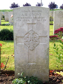 Private Albert Edward Lount, 33450.