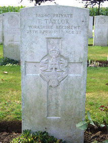 Private Fred Taylor. 38240.